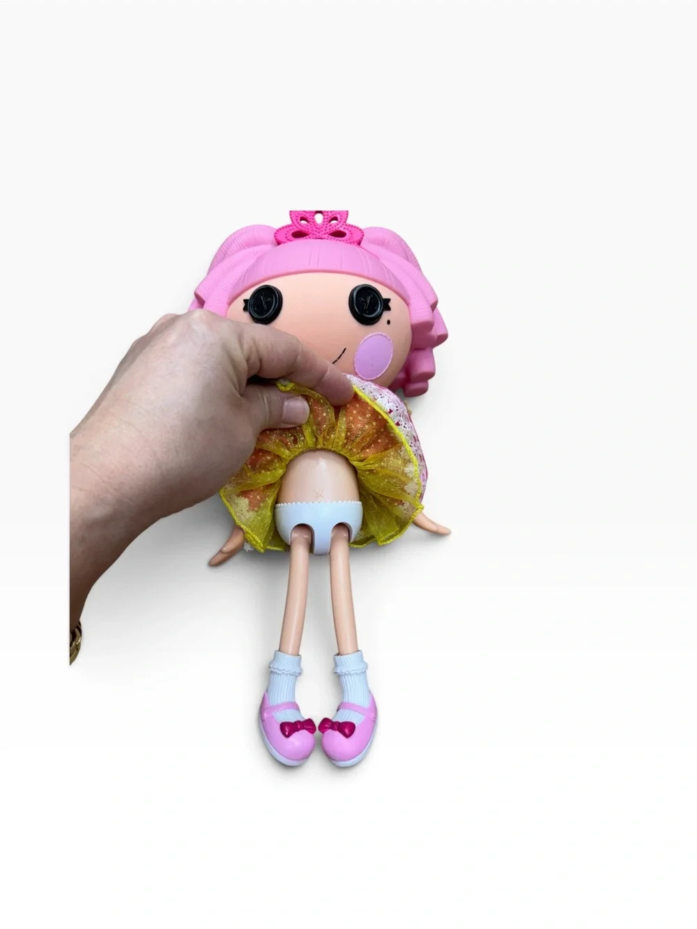 Pink Fashion Doll with Dress and Tiara - Charming Play Doll